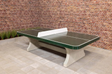 Concrete Ping-pong table green, rounded