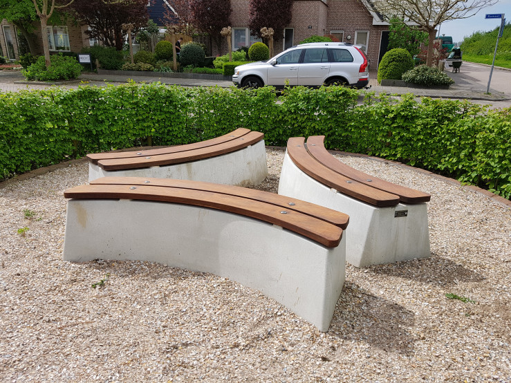 Natural concrete bench deals