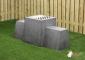 Checkers/Drafts Bench, Anthracite-Concrete