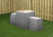 Chess Bench, Anthracite-Concrete