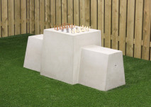 Sitzspielbank Schach Beton Naturell
