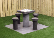 Ludo Table Anthracite-Concrete (4P)