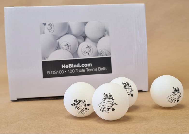 Box of ping-pong balls packed per 100 - HeBlad