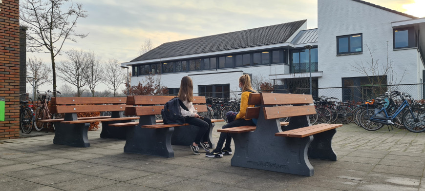 Park Bench Duo anthracite-concrete