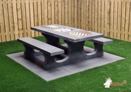 Multi Gaming table (1-3-2) Standard Anthracite-Concrete
