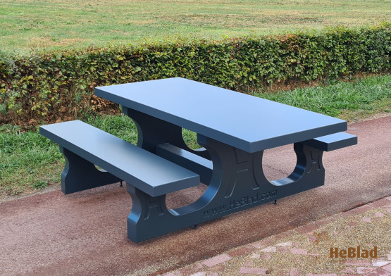 Concrete Picnic table Standard Anthracite Wheelchair accessible