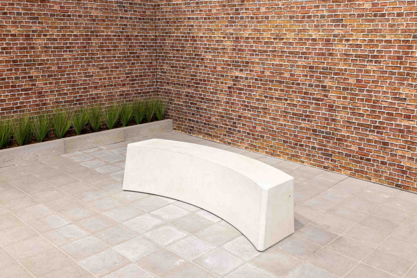 Natural concrete bench deals