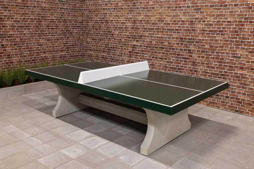Masă ping pong beton HeBlad — verde RAL 6009