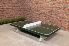 Ping pong table low, rounded Green