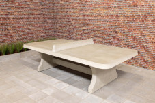 Ping-pong table rounded, Natural Concrete