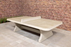 Ping-pong table rounded, Natural Concrete