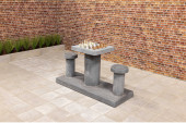 Spieltisch Schach Anthrazit-Beton 2 Personen
