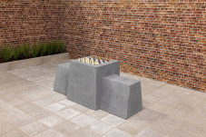 Spielsitzbank Schach Anthrazit-Beton
