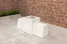 Backgammon Bench, Natural Concrete