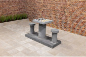 Spieltisch Dame Anthrazit-Beton