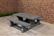 Ensemble pique-nique Standard béton anthracite