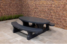 Concrete Picnic table Standard Oval Anthracite