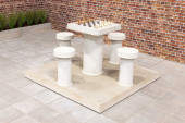 Concrete Chess Table, natural concrete, seats 4 people