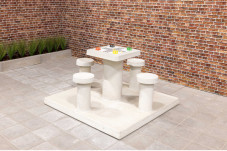Ludo Spieltisch Beton Naturell