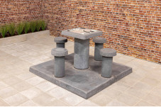 Backgammon Table Anthracite-Concrete (4P)