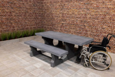 Picnic table Standard Anthracite-Concrete Wheelchair accessible