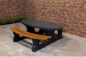 Picknickset DeLuxe oval Anthrazit
