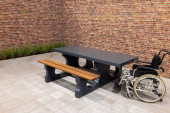 Picknickset DeLuxe Anthrazit rollstuhlgerecht