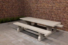 table pique nique en béton avec bancs 246 cm