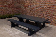 Ensemble pique-nique en béton de 246cm anthracite laqué