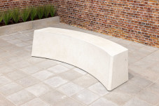 Bench natural concrete oval