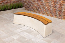 Concrete Bench DeLuxe Oval
