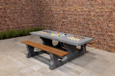 Multi Gaming table (1-3-2) DeLuxe Anthracite-Concrete