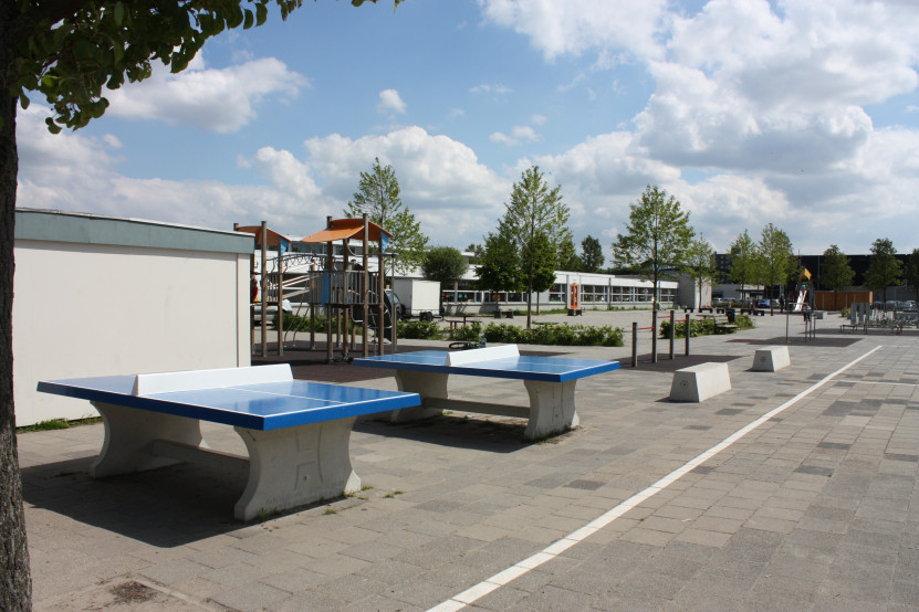 Tischtennistisch in Blau