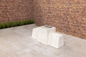 Checkers Bench, Natural Concrete