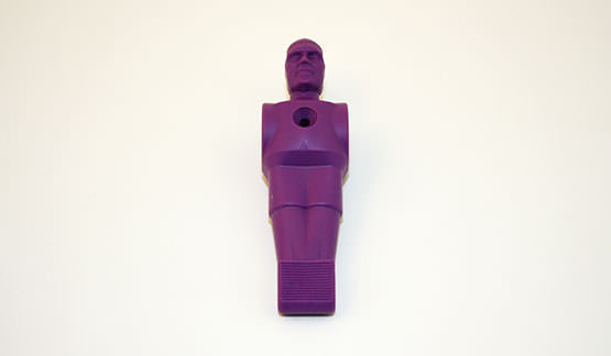 Lila Tischfußballspiel Figur aus Kunststoff