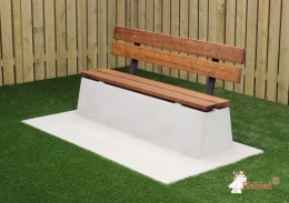 Concrete bench DeLuxe with bottom plate and backrest