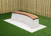 Concrete Bench DeLuxe Oval