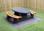 Picknickset DeLuxe Anthrazit oval