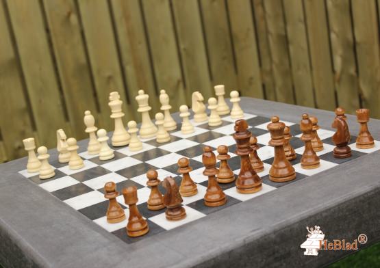 Spieltisch Schach Anthrazit-Beton