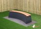 Concrete Bench DeLuxe Anthracite Oval